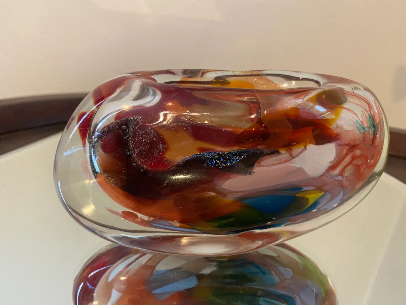 Vintage Art Deco Glass Ashtray