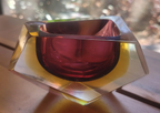 Vintage Art Glass Ashtray Catchall Paperweight