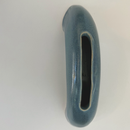 Ceramic Double Arch White and Teal Vase