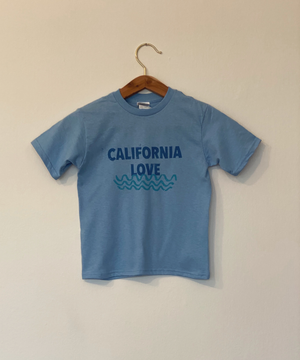 Open image in slideshow, California Wave (block) - Kids Short Sleeve Tee - Ocean Blue
