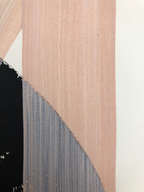 Block Print Artwork - "Black with Pink Swiped Overlay"