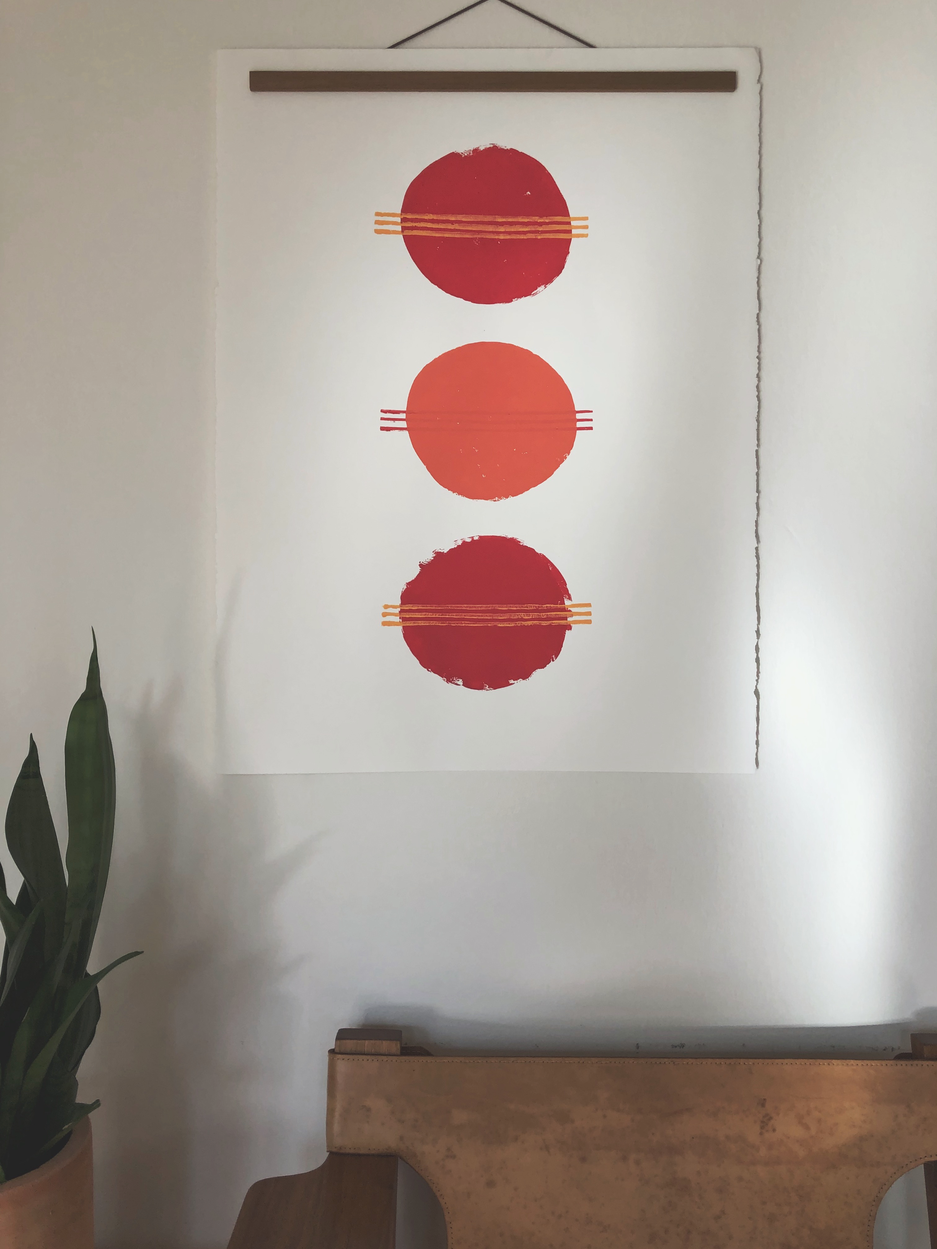 Block Print Artwork - "Heirloom Tomatoes II"