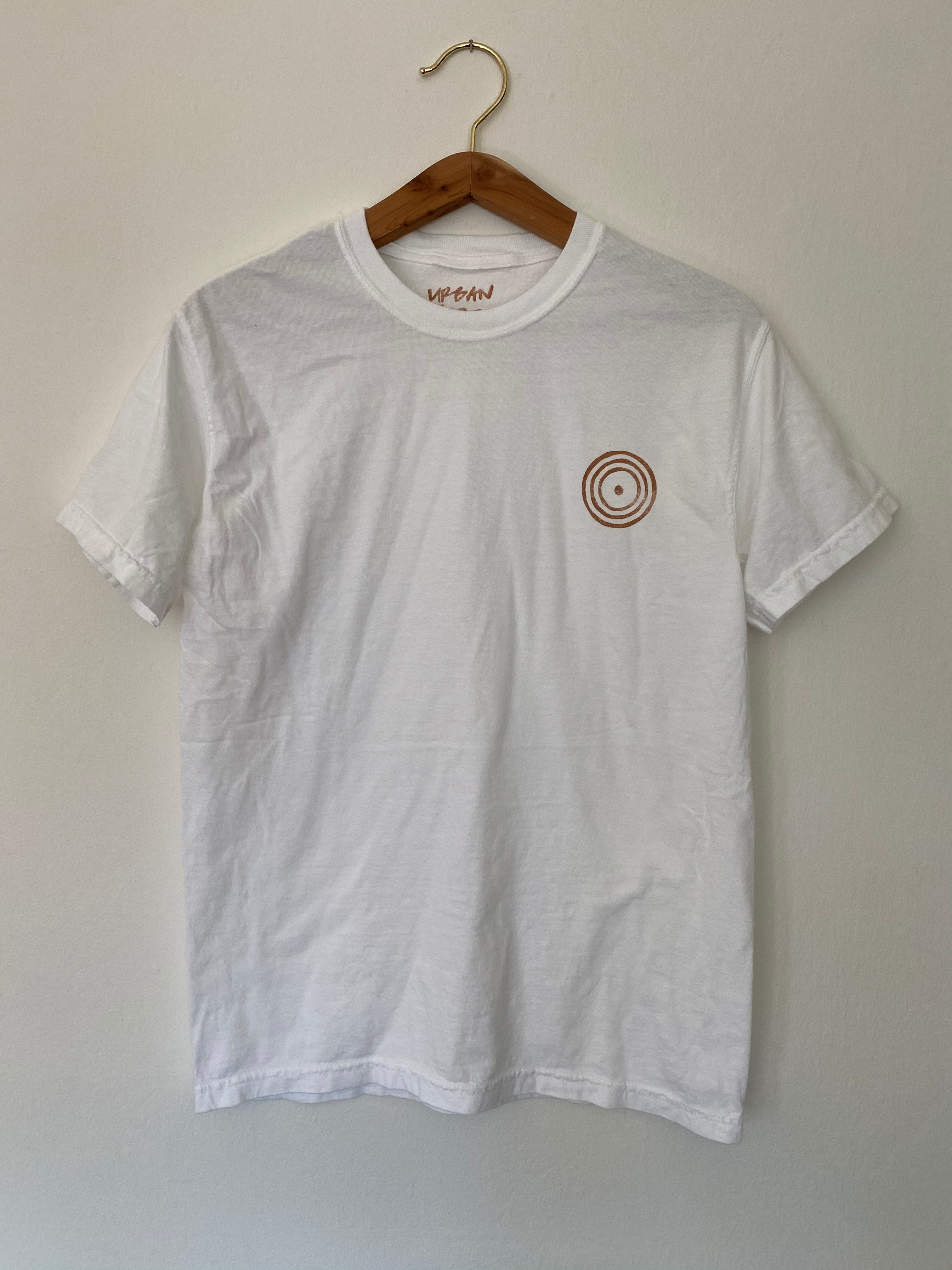 Short Sleeve Shirt - Block Print White Tee