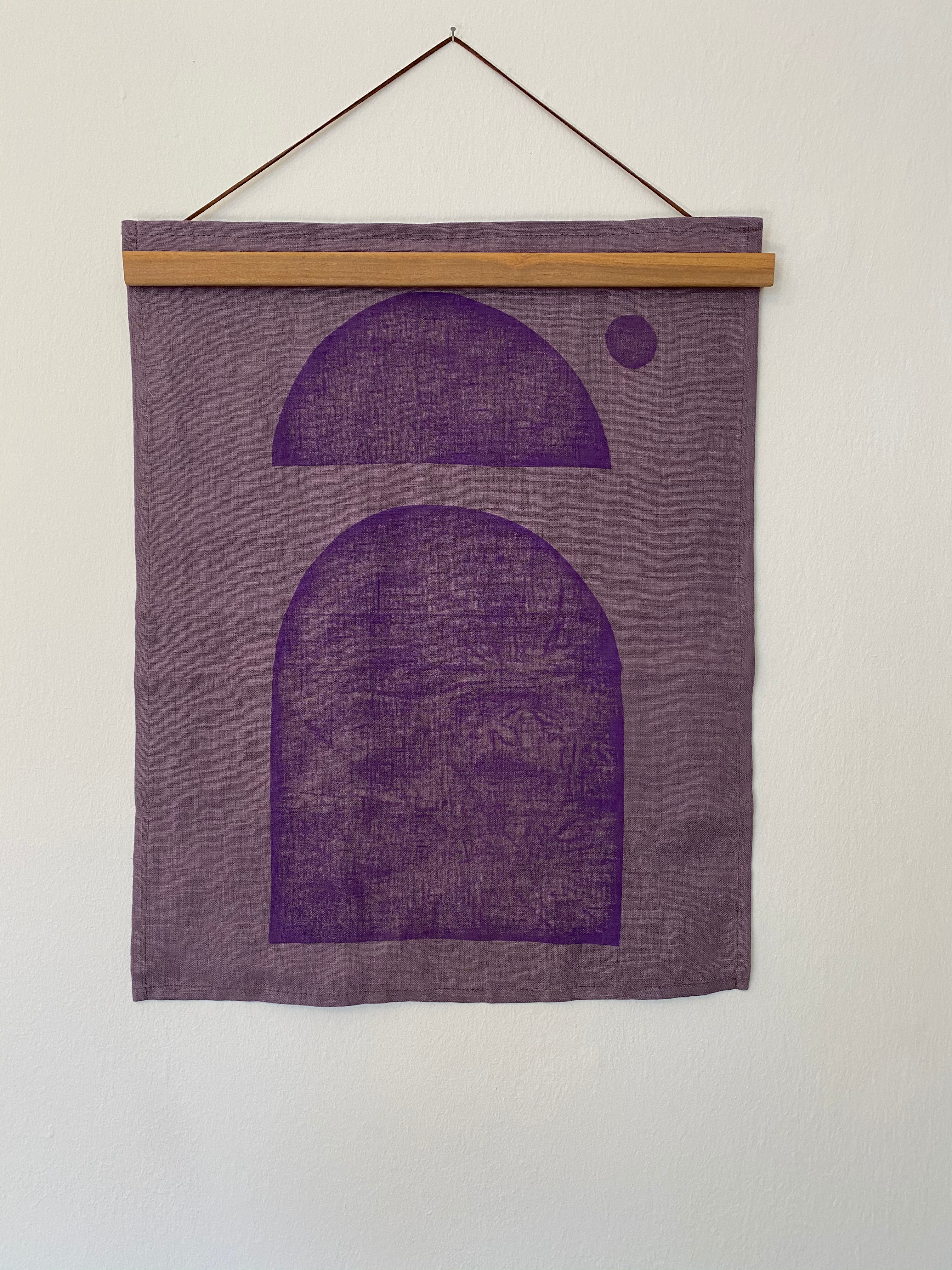 Medium Linen Wall Hanging - Mauve