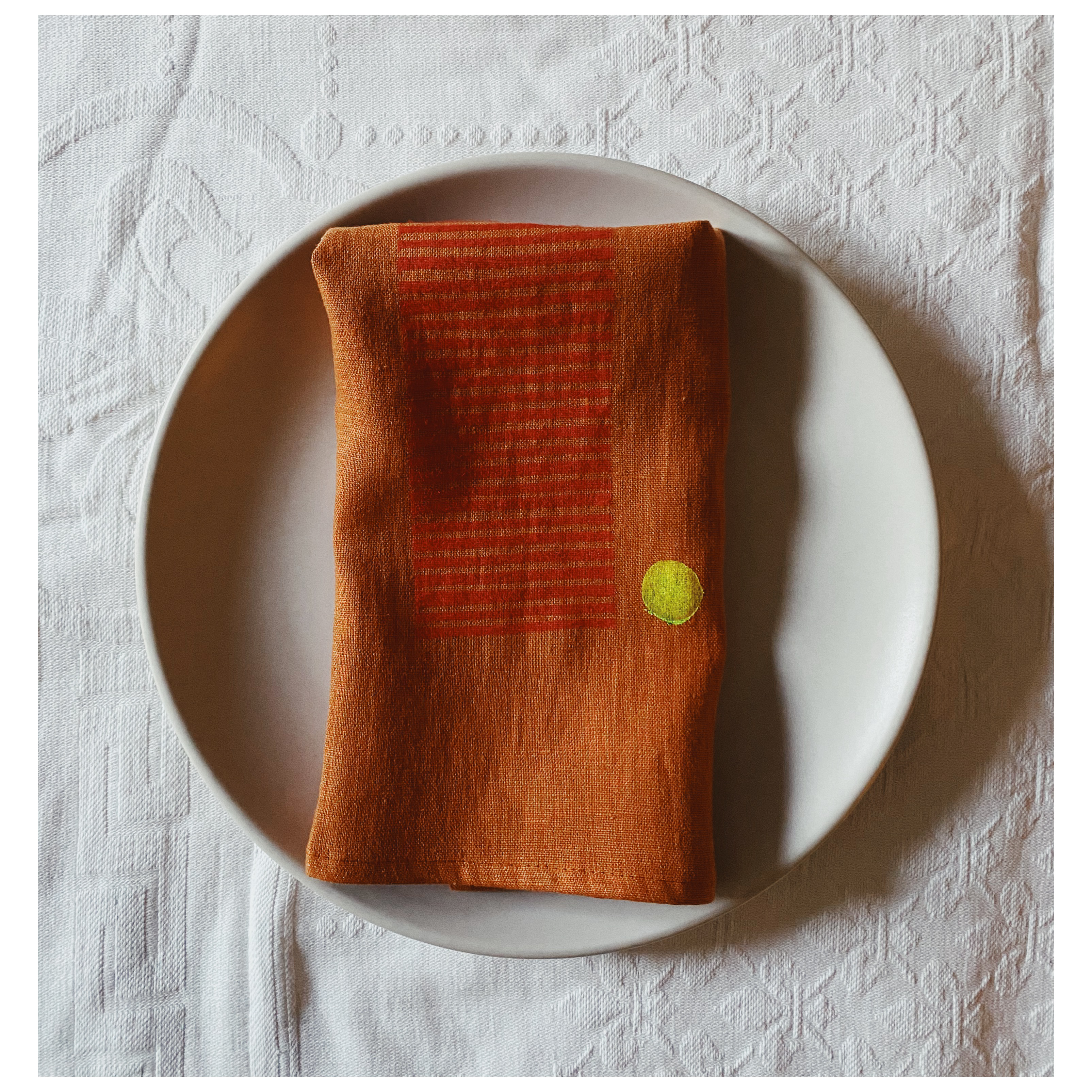 Linen Napkin "JoAnn" - Pack of 2 - Burnt Orange