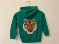 Tiger - Kids Patch Hooded Sweatshirt - Green