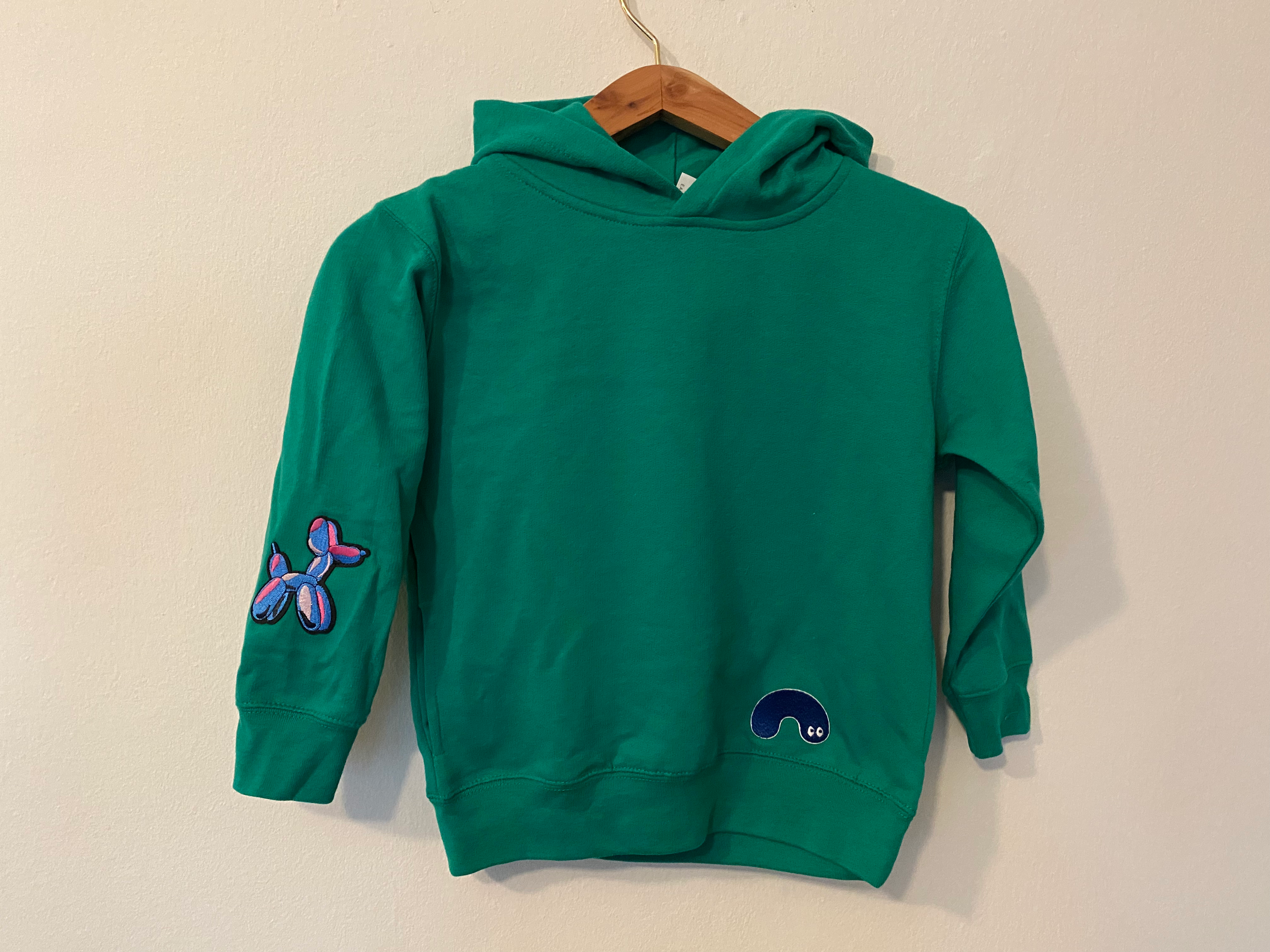 Tiger - Kids Patch Hooded Sweatshirt - Green