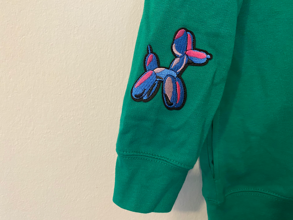 Tiger - Kids Patch Hooded Sweatshirt - Green