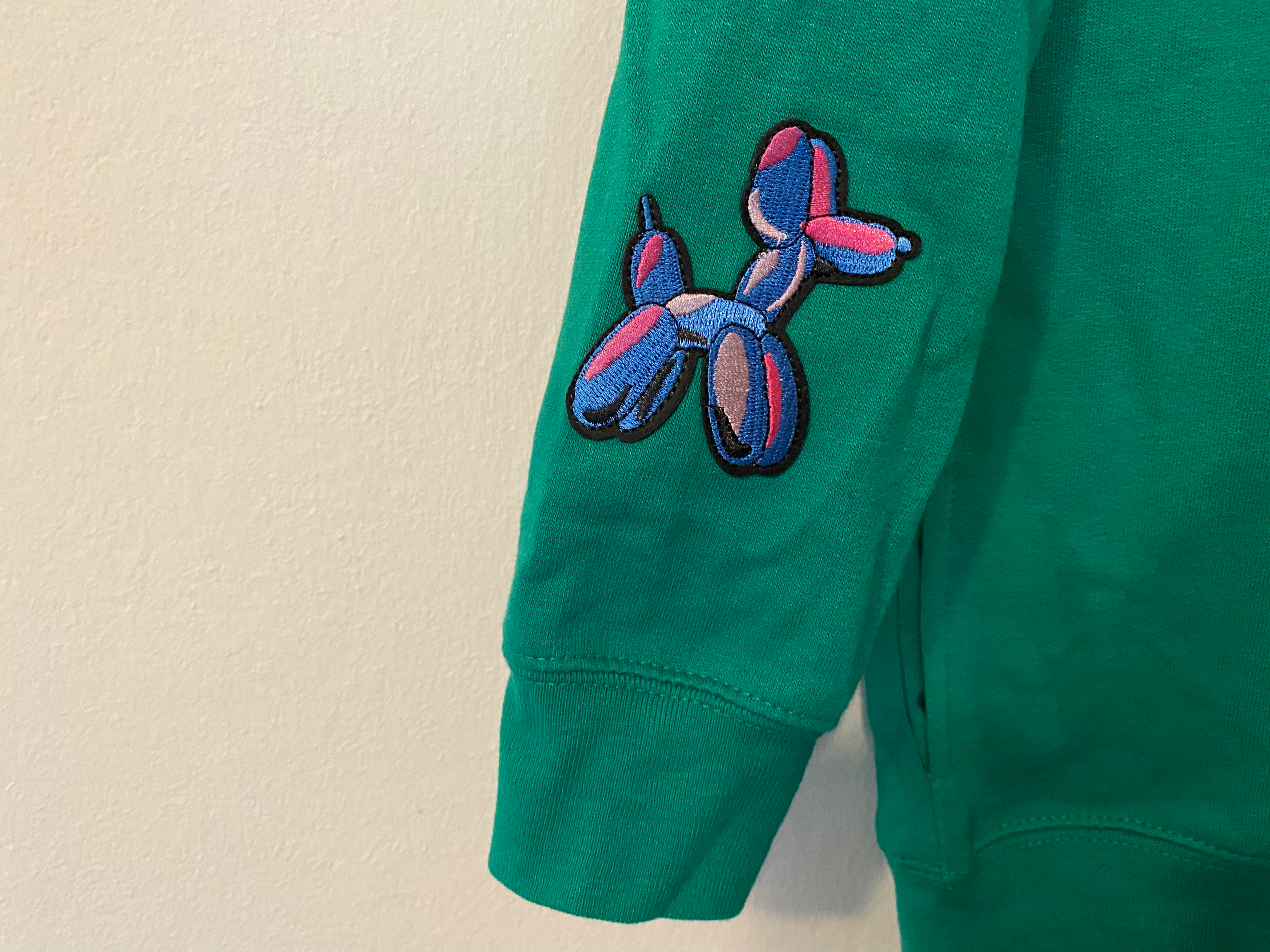 Tiger - Kids Patch Hooded Sweatshirt - Green