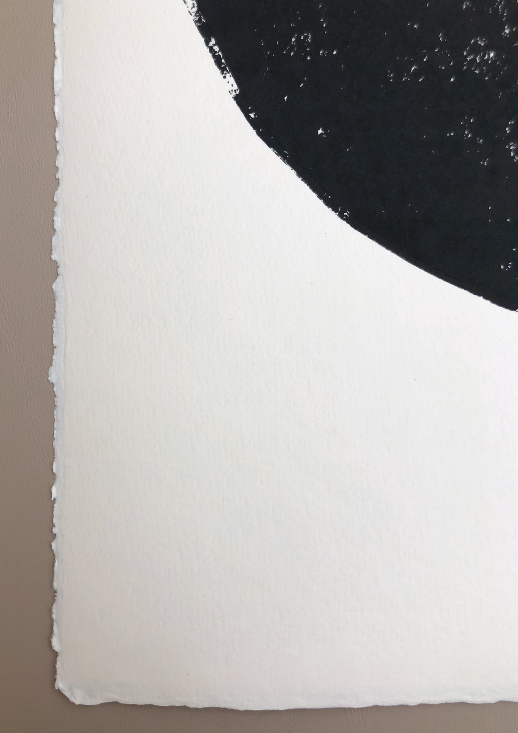 Block Print Artwork - "Series of Three Falling Petals"