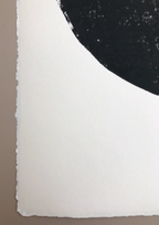 Block Print Artwork - "Series of Three Falling Petals"