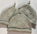 Handmade Knitted Acorn Hat - Wool Blend in Light Grey